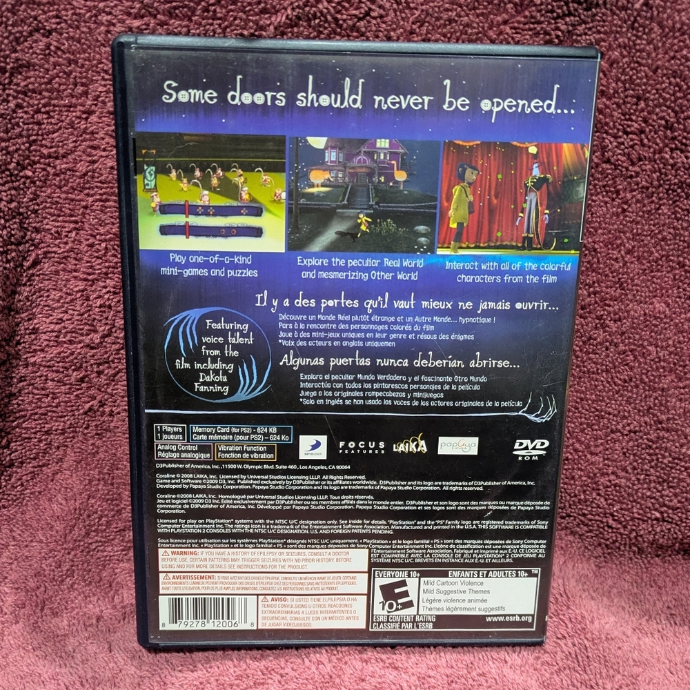 🔥CORALINE 🔥 Rare Sony PS2 Complete Game In Box | VGC - Picture 3 of 10
